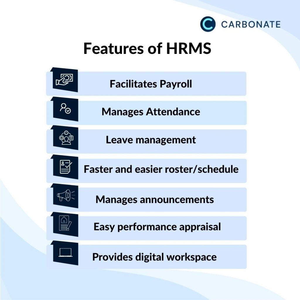 Features of HRMS
